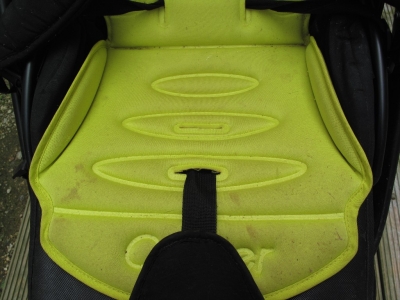 Dirty Oyster Pushchair seat before