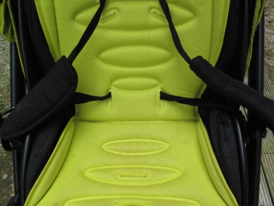 Oyster Pushchair seat & straps before