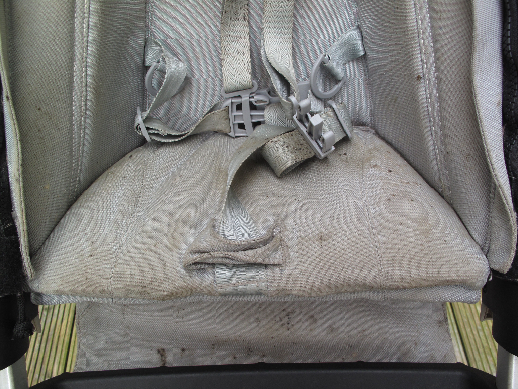 Joolz Pushchair seat before mould treatment & steam clean